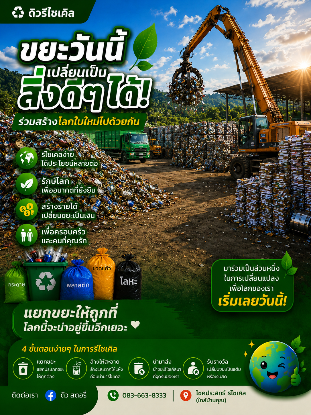 เรามีเครื่องจักรหนักพร้อมลงสินค้า